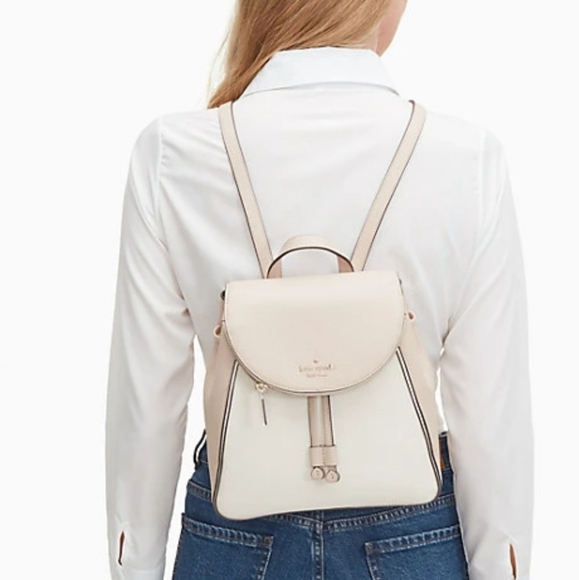 Kate spade leila colorblock medium flap backpack - Picture 2 of 14